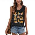 Orange Cats Reading Books Cat Lover Women's V-Neck Tank Top