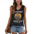 Owl I'm Retired Reading Books Is My Job Women's V-Neck Tank Top Owl I'm Retired Reading Books Is My Job Women's V-Neck Tank Top