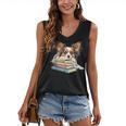 Papillon Books Reading Dog Breed Graphic For Men Women Kids Women's V-Neck Tank Top