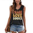 Peace Love Books Men Women Women's V-Neck Tank Top Peace Love Books Men Women Women's V-Neck Tank Top
