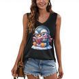 Penguin Reading a Book Animal Women's V-Neck Tank Top Penguin Reading a Book Animal Women's V-Neck Tank Top