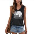 Polar Bear Reading Book Pajama Sleep Women's V-Neck Tank Top Polar Bear Reading Book Pajama Sleep Women's V-Neck Tank Top