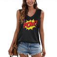 POW -Adults Kids Comic Book Cartoon Pop Art Novelty Sarcastic Women's V-Neck Tank Top