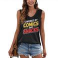 Powered By Comics And Snacks Comic Book Lover Women's V-Neck Tank Top Powered By Comics And Snacks Comic Book Lover Women's V-Neck Tank Top