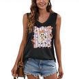 Preppy Coquette Bow Ghost Reading Books Halloween Book Women's V-Neck Tank Top