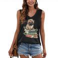 Pug Dog Reading Book Coffee Read Books Be Kind Stay Weird Women's V-Neck Tank Top Pug Dog Reading Book Coffee Read Books Be Kind Stay Weird Women's V-Neck Tank Top