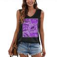 Purple Comic Book Purple Color Graphic Women's V-Neck Tank Top Purple Comic Book Purple Color Graphic Women's V-Neck Tank Top