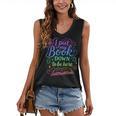 I Put My Book Down To Be Here Whimsical Graphic For Readers Women's V-Neck Tank Top I Put My Book Down To Be Here Whimsical Graphic For Readers Women's V-Neck Tank Top