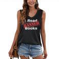 I Read Banned Books Censored Red Stamp Reading Librarian Women's V-Neck Tank Top