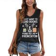 Read Books & Pet My Frenchton Owner Frenchton Lover Women's V-Neck Tank Top