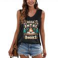 Read More Books Camping Outdoors Travel Campfire Smores Women's V-Neck Tank Top