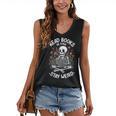 Read Books Be Kind Stay Weird Skeleton Reading Goth Flower Women's V-Neck Tank Top Read Books Be Kind Stay Weird Skeleton Reading Goth Flower Women's V-Neck Tank Top
