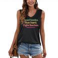 Read Books Run Hard Fight Fascists Women's V-Neck Tank Top
