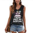 I Read Past My Bedtime Reading Unicorn Book Lover Women's V-Neck Tank Top