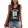 Reader Librarian Library This Is How I Roll Book Cart Meme Women's V-Neck Tank Top Reader Librarian Library This Is How I Roll Book Cart Meme Women's V-Neck Tank Top
