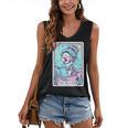 The Reader Retro Reading Skeleton Books Flowers Tarot Card Women's V-Neck Tank Top