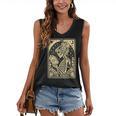 The Reader Tarot Card Book Lover Skeleton Reading Book Women's V-Neck Tank Top