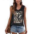 The Reader Tarot Card Skeleton Reading Book Bookworm Bookish Women's V-Neck Tank Top