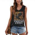 Reading Dragon Easily Distracted By Dragons And Books Women's V-Neck Tank Top Reading Dragon Easily Distracted By Dragons And Books Women's V-Neck Tank Top