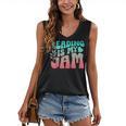 Reading Is My Jam Book Lover Bookworm Teacher Library Reader Women's V-Neck Tank Top