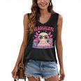 Readsolotl Pink Kawaii Axolotl Book Lover Reading Women's V-Neck Tank Top Readsolotl Pink Kawaii Axolotl Book Lover Reading Women's V-Neck Tank Top