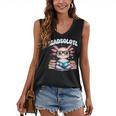 Readsolotl Pink Kawaii Axolotl Read Book Lover Reading Women's V-Neck Tank Top