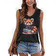 Red Panda Books Lover Reading Bookworm Women's V-Neck Tank Top
