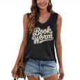 Retro Book Worm Reading For Book Lovers Women's V-Neck Tank Top Retro Book Worm Reading For Book Lovers Women's V-Neck Tank Top