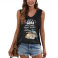 Retro Just A Girl Who Love Dogs Books And Coffee Bookworm Women's V-Neck Tank Top Retro Just A Girl Who Love Dogs Books And Coffee Bookworm Women's V-Neck Tank Top