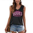 Retro Pink Coquette Bow Valentine Book Lover Varsity Women's V-Neck Tank Top