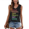 Retro Read Books Lift Heavy Pet Dogs Gym Book Lover Women's V-Neck Tank Top Retro Read Books Lift Heavy Pet Dogs Gym Book Lover Women's V-Neck Tank Top