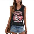 Retro Read Your Heart Out Valentine's Day Teacher Book Lover Women's V-Neck Tank Top
