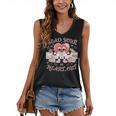 Retro Read Your Heart Out Valentine’s Day Teacher Book Lover Women's V-Neck Tank Top