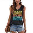 Retro Never Underestimate The Power Of a Boy With a Book Women's V-Neck Tank Top