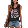 Ride Horses Read Books Be Happy Women's V-Neck Tank Top Ride Horses Read Books Be Happy Women's V-Neck Tank Top