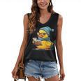 Rubber Duck Reading Book Rubber Duckie Reader Coffee Lover Women's V-Neck Tank Top