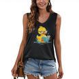 Rubber Duck Reading Book Reader Books Rubber Duckie Women's V-Neck Tank Top