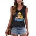 Rubber Duck Reading Book Swim Rubber Duckling Rubber Duckie Women's V-Neck Tank Top Rubber Duck Reading Book Swim Rubber Duckling Rubber Duckie Women's V-Neck Tank Top