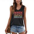 Sarcastic Anti Social Introvert Socialize Women's V-Neck Tank Top Sarcastic Anti Social Introvert Socialize Women's V-Neck Tank Top