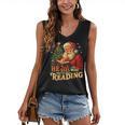 He Sees What You’Ve Been Reading Santa Book Lover Christmas Women's V-Neck Tank Top