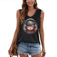 Serene Music Enthusiast With Headphones Introvert Cute Boy Women's V-Neck Tank Top Serene Music Enthusiast With Headphones Introvert Cute Boy Women's V-Neck Tank Top