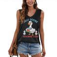 Silly Goose With Books Teacher Club School Educator Women's V-Neck Tank Top Silly Goose With Books Teacher Club School Educator Women's V-Neck Tank Top