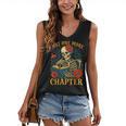 Skeleton Read Book Just One More Chapter Floral Book Lover Women's V-Neck Tank Top Skeleton Read Book Just One More Chapter Floral Book Lover Women's V-Neck Tank Top