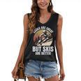 Skier BOOKS ARE GREAT BUT SKIS ARE BETTER Vintage Women's V-Neck Tank Top Skier BOOKS ARE GREAT BUT SKIS ARE BETTER Vintage Women's V-Neck Tank Top
