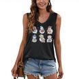 Snowman Reading Book Santa Christmas Bookish Teacher Women's V-Neck Tank Top