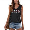 Snowman Reading Books Teacher Librarian Bookworm Christmas Women's V-Neck Tank Top
