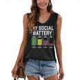 My Social Battery Introverted Low Energy Antisocial Women's V-Neck Tank Top My Social Battery Introverted Low Energy Antisocial Women's V-Neck Tank Top