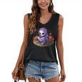 Spooky Grim Reaper Reading A Book Cute Creepy Halloween Women's V-Neck Tank Top
