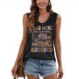 Spooky Halloween Bookshelf Bookcase Read More Books Women's V-Neck Tank Top