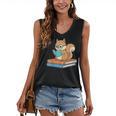 Squirrel Reading Book Glasses Bookworm Librarian Women's V-Neck Tank Top